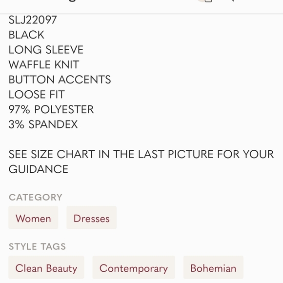 Bohemian Oversized Dress with long sleeves. - Picture 5 of 5